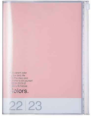 MARK'S 2022/2023 Taschenkalender A5 vertikal, COLORS, Pink: Von September 2022 bis Dezember 2023
