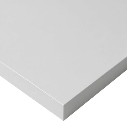 POKAR Table Top 120x60 cm | Desk Top 25 mm Thick | Perfect for Height Adjustable Standing Desk or Dining Table DIY | Durable Laminated Table Top | Made in Europe | Grey