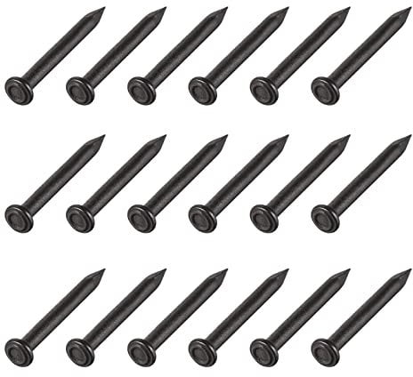 METALLIXITY Wall Cement Nails (2x20mm) 300pcs, Carbon Steel Hardware Nails - for House Maintenance DIY Woodworking, Black