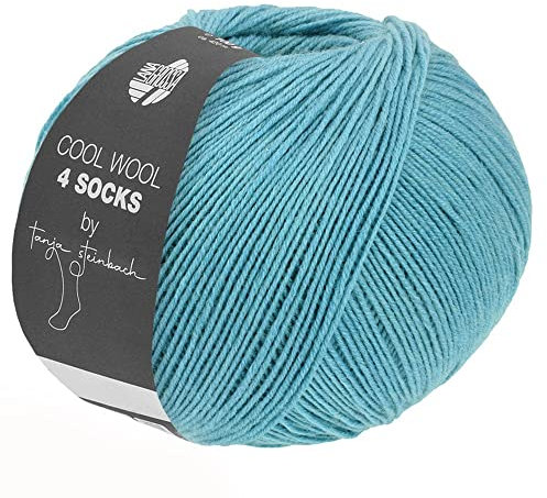 LANA GROSSA Cool Wool 4 Socks | Merino-Sockengarn aus mehrfach verzwirnten Einzelfäden | Handstrickgarne aus 75% Schurwolle (Merino extrafein) | 100g Wolle zum Stricken & Häkeln | 420m Garn FB 7703