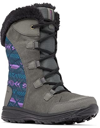Columbia Ice Maiden II, Stivali da Neve Donna, Grill/Lavanda Scuro, 39 EU Larga
