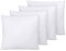 Utopia Bedding - Kissenbezug 40x40 4er Set - Kopfkissenbezug 40 x 40 aus 100% gebürsteter Mikrofaser mit Umschlagverschluss - Falten-, verblassen- und schmutzabweisende Kissenbezüge 40x40 - Weiß