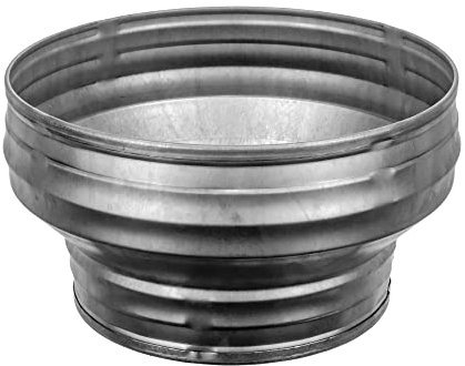 Vent Systems Adaptador reductor de conducto de 8 a 6 pulgadas, conector reductor de tubo para HVAC, sistemas de ventilación, escapes y tiendas de campaña. (acero galvanizado, 200 a 150 mm)