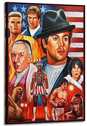 LINZ Boxer Boxing Rocky Balboa Rocky 4 Poster, dekoratives Gemälde, Leinwand, Wandposter und Kunstbild, moderner Familien-Schlafzimmer, 60 x 90 cm