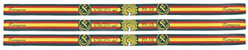 Tiendas LGP - Pulsera Virgen del Pilar - Guardia Civil Tela. 3 Unidades, 30 x 1.5 cm. - Fabricado en España