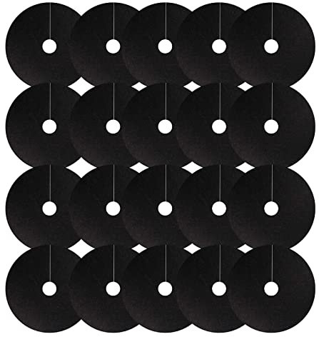Lot de 20 anneaux de paillage en non-tissé - Anti-mauvaises herbes - Réutilisables - Pour lutter contre les mauvaises herbes - Tapis de protection des arbres - 32 cm - Trou intérieur 4 cm