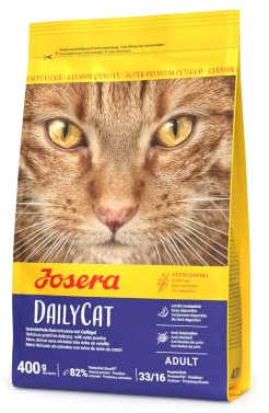 JOSERA DailyCat (8 x 400g) | Katzenfutter trocken mit Geflügel & Süßkartoffel