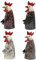 EXNER Zaunhocker Hahn aus Metall Pfostenhocker Gartendekoration Gartenfigur Huhn Preis für 1 Stück