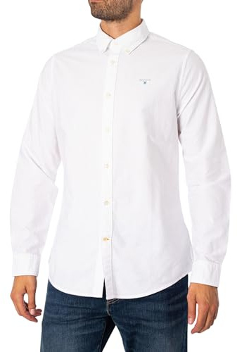 Barbour Herren Maßgeschneidertes Oxtown-Hemd, White, M