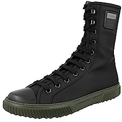 Prada Herren Schwarz Nylon High-Top Sneaker 4U3274 71L F0Q24 43 EU/UK 9