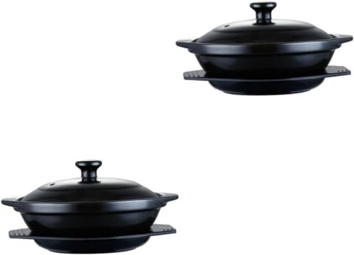 Casserole,Casserole Dish With Lid,2 pcs casserole onion soup bowls rice cooker korean cooking clay pot ceramic oven pot ceramic stew pan large terracotta pots home tools Clay Cooking Pot Japan clay