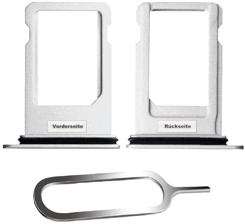 IS-TECK SIM-Kartenhalter Ersatz SIM-Tray Kompatibel mit iPhone 8 SE 2020 2022 inklusive SIM-Nadel SIM-Kartensteckplatz (Für iPhone 8/SE2020/2022 in Silber/Weiß/Polarstern)
