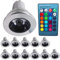 Chao Zan GU10 RGB LED Farbwechsel Lampen,3W Dimmbar LED spot mit Fernbedienung,200 Lumen,60° Abstrahlwinkel LED Glühbirne (12 Stück)