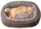 RUYICZB Hundebett Hundekorb Zum Schlafen, Rundes Hundesofa Kleine Hunde Weich Und Waschbar, Hundekissen Flauschig, Katzen Schlafplatz, Erhöhte Ränder, rutschfeste Unterseite,XL