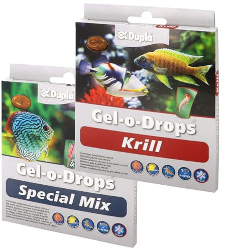 Dupla Zierfischfutter Gel-o-Drops Krill + Spezial-Mix - Fischfutter für Tiere in Süßwasser- und Meerwasseraquarien