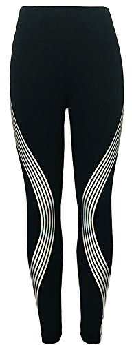 Woman Comfy Pants Running Women Rainbow Leggings Pants Sports Athletic Fitness Classically Styled Yoga Pants (Black, S)