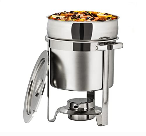 7L Stainless Steel Soup Chafer Food Warmer, Soup Server Catering Supplies, Chafing Dish Buffet Set for Chilli and Gumbo
