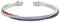YWJewly Schwiegertochter Geschenk Unabhängigkeitstag-Armband, 4. Juli, Ohrringe, USA, amerikanische Flagge, Armband, patriotischer Strassstein, für Frauen Mädchen, Armband Für Damen (White, 6x7x1cm)