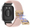 Niboow Bracelet Tressée pour Huawei Watch Fit 4 / Fit 4 Pro/Fit 3, Femmes Hommes Bracelet en Nylon Tressé Elastique avec Fermoir Magnétique pour Huawei Watch Fit 4 / Fit 4 Pro/Fit 3 - Rose