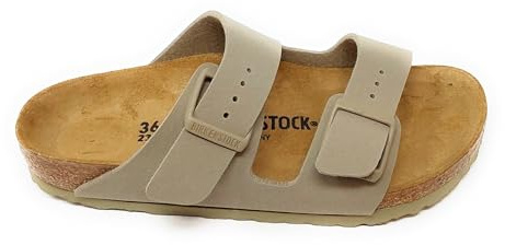 Birkenstock Unisex Arizona BS Birko-Flor Faded Khaki Sandals 5.5 UK