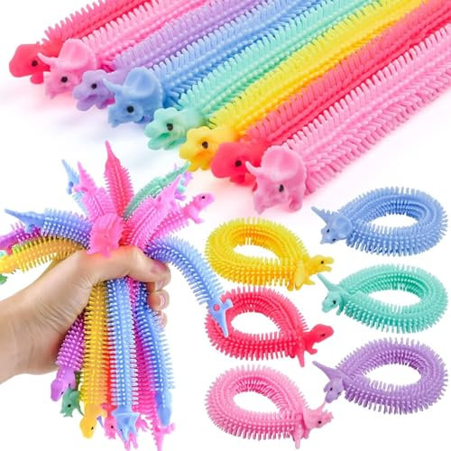 12 Stück sensorische Spielzeuge, Stressabbau, Finger Twisters, Autismus Spielzeug, Squeeze Spielzeug für Jungen, Mädchen, Erwachsene, Party Geschenke Preise, Beruhigung und Entspannung