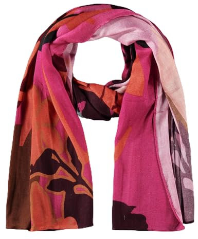 Samoon Damen Weicher Schal floral Orange gemustert 99