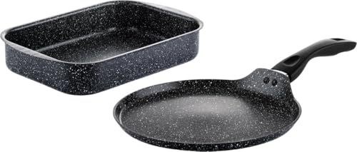 Westinghouse Rotisserie Set 35 cm + Frying Pan 28 cm – Black Marble