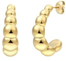 XENOX® Bold Bubble Ohrringe - Damen Ohrringe aus hochwertigem Edelstahl, 100% Wasserfest | X2677G