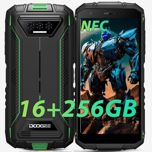 DOOGEE S41 Max [2025] 256GB/1TB + 16GB Outdoor Handy Ohne Vertrag, 5.5 Zoll HD+ Display Android Outdoor Smartphone 6300mAh, 13MP+8MP, IP68/IP69K Wasserdicht, Dual 4G SIM, Face ID/OTG/NFC/GPS/BT5.0