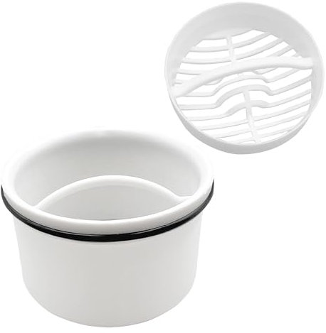 Mirorola Haarsieb mit Tauchrohr für Viega Tempoplex Dusche Ablaufgarnitur Set, Ersatz Tauchrohr Haarfang Dusche für Modell 6958.96, 625 221, Haarfilter Siebeinsatz für Duschablauf Siphon