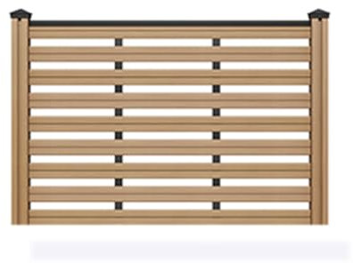 QUSYZD Sichtschutz für den Außenbereich, freistehender Sichtschutzzaun aus Holz-Kunststoff-Material, Dekoration, Landschaftseinfassung für den Außenbereich, für die Gartenpflege,Wood Colour-100x90cm