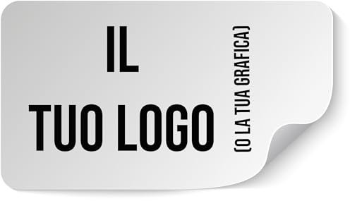 100 Adesivi Personalizzabili Multiuso - Inserisci il tuo logo o la tua grafica. Selezionabile misura da 2 cm a 20 cm. Ideali per Decorazioni, Etichette, e Progetti Creativi (Rettangolare)