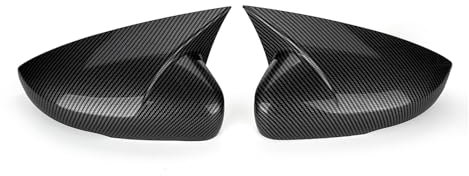 Tür Spiegelkappen Für VW Für Polo Mk5 6R 6C V 2012-2017 Paar Auto Seite Flügel Rückansicht Rückspiegel Abdeckung Fall Caps Shell Rückspiegelkappe(Carbon Fiber Look)