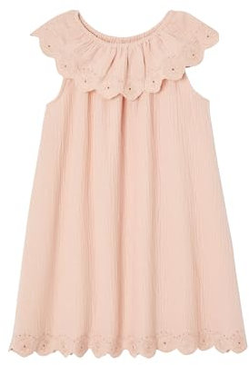 VERTBAUDET Robe de cérémonie avec collerette brodée Fille Rose pâle 10A