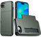 Wousunly Compatible avec Coque iPhone 16e avec Porte-Cartes Portefeuille, Coqu iPhone SE 4(2025) Protection Coulissant Cache Étui Silicone Antichoc Housse Cover (Vert)