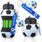 OPVXZAD Borraccia Silicone Calcio,Borraccia Pieghevole Calcio,Borraccia Ragazzi,Borraccia Bambini Borraccia Personalizzata Portachiavi con Pallone da Calcio Perfetta per Viaggi & Campeggio 550ml