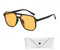 HAGOT Retro Square Sonnenbrille, Jahre Vintage Trendy Brille, Damen Herren 70er Klassisch, UV400-Schutz Sunglasses, für Fahrten, Reisen & Outdoor Aktivitäten