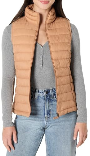 Amazon Essentials Damen Leichte Wasserabweisende und packbare Steppweste