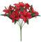 Mounteps Fleur de lys Artificielle 7 têtes réaliste ne se fanent Pas décoration Cadeau lys Faux Bouquet Maison Art Déco Photographie Prop Bricolage Bouquet (Rouge)
