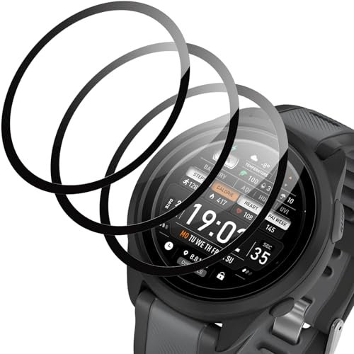 3 Pezzi Vetro Temperato per Garmin Forerunner 165, Pellicola, Ultra HD, Senza Bolle, Anti-Graffio, Alta Trasparente,etro temperato