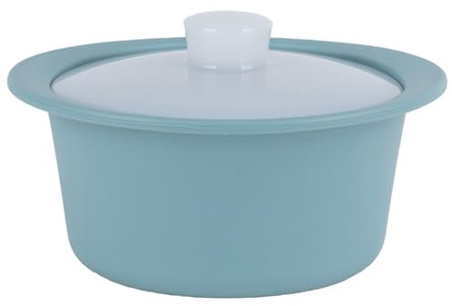 Jorzer Vaporeras para Microondas Olla De Silicona De Grado Alimenticio con Asa Y Tapa Apta para Horno Y Lavavajillas para Verduras Cuencos De Cocina.