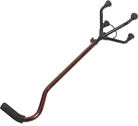 BELLIFFY Aluminiumlegierung Vierbeiniger Gehstock für Ältere Menschen mit Rutschfestem Gummipuffer und Verstellbarer Höhe für Outdoor Aktivitäten und Wandern