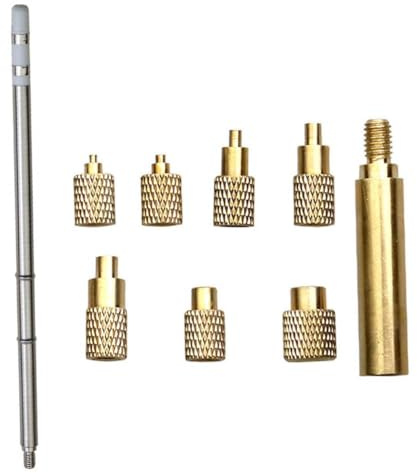 Iegefirm Heat Insert Nut Iron Tip T12 Soldering Iron Tip Insert Internal Thread Tip M2-M8 Brass Hot Nut Insertion Kit