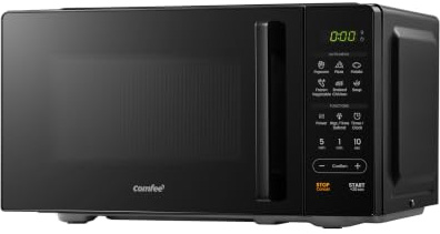 COMFEE' 20L Digital Solo Microwave Oven, 700W Black Countertop Microwave with 11 Power Levels, 6 Auto Menus, Defrost by Weight or Time,Child Lock,Speedy Cooking,Small for Kitchens,CMO-EM20L2NFPF(BK)
