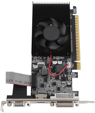 Hamwesh Scheda Grafica da Gioco DDR3 da 2 GB, Scheda Video PCI Express 2.0 X16 con Porta VGA DVI, GPU per Computer Desktop a Basso Profilo per PC da Gioco
