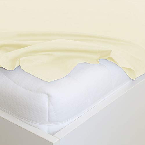 TRAUMSCHLAF Edel-Linon Bettlaken Haustuch Ecru, 150x250 cm
