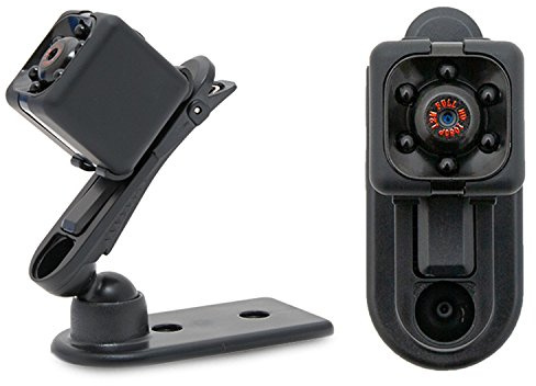 AQUARIUS SQ11 Mini Hidden Spy Camera, 1080P HD Portable DVR Camcorder with Night Vision & Motion Detection, Compact Indoor/Outdoor Security Video Recorder - Black