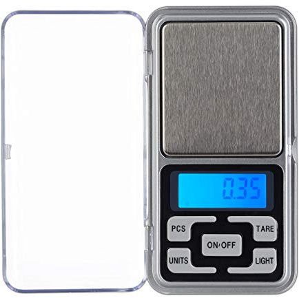 Relaxdays Digitale Feinwaage, bis 200 g, 0,01 g Schritte, Tara-& Zählfunktion, kalibrierbar, Mini Taschenwaage, Silber, 1 Stück