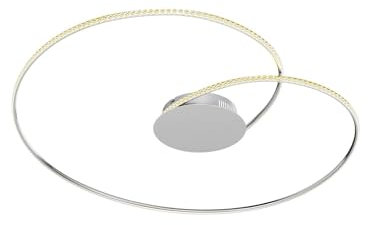 Lindby LED Deckenleuchte Joline (Modern) in Chrom aus Metall, Lampe Deckenlampe Wohnzimmerleuchte