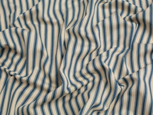 Minerva Crafts Segeltuchstoff, gestreift, dunkles Jeansblau, Meterware